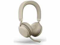 Jabra Evolve2 75 Schnurloses Stereo-Headset für UC, Bluetooth, USB-C, beige