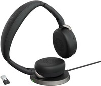 Jabra Evolve2 65 Flex Link380a UC Stereo – schnurloses Stereo Headset mit USB-A