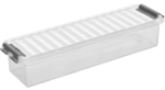 helit "the q-line " Aufbewahrungsbox mit Deckel, glasklar, Lebensmittelechte,