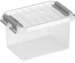helit "the q-line " Aufbewahrungsbox mit Deckel, glasklar, Lebensmittelechte,