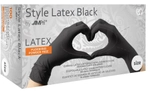 AMPri Handelsgesellschaft mbH Style Latex Black Einmalhandschuhe, puderfrei, schwarz,