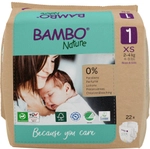 Abena Re-Seller GmbH Bambo&reg; Nature Windeln, Gr&ouml;&szlig;e 1, 2-4 kg, Hautschonende...