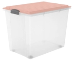 Rotho Kunststoff AG Rotho COMPACT Stapelbox A3 tranparent mit Rollen, 70 Liter,