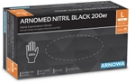 Arnowa GmbH ARNOMED Nitril Midnight Black Einmalhandschuh, puderfrei, schwarz,