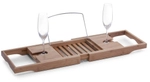Zeller Present Handels GmbH Zeller Bamboo Badewannenablage, natur, Mit aufklappbarer