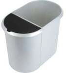helit Papierkorb Duo-System "the double ", 20 + 9 Liter, Hochwertiger Duo-System