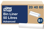Essity Professional Hygiene Germany GmbH Tork Abfalls&auml;cke, 50 Liter, transparent,