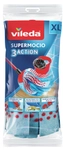 Vileda GmbH Vileda SuperMocio 3xAction Velour Wischmopp, Ersatzmop f&uuml;r Vileda