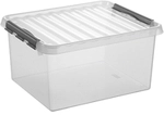 helit "the q-line " Aufbewahrungsbox mit Deckel, transparent, Lebensmittelechte,