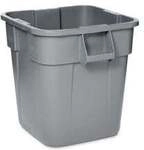 Rubbermaid BRUTE&reg; Eckiger Abfallbeh&auml;lter, grau, Robuste Lagertonne mit hohem