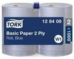 Essity Professional Hygiene Germany GmbH Tork Papierwischt&uuml;cher, 2-lagig, blau, W1,