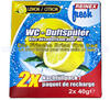 Reinex Chemie GmbH Reinex fresh WC-Duftsteine, Nachfüllpack 2 x 40 g, Lemone...