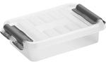 helit "the q-line " Aufbewahrungsbox mit Deckel, transparent, Lebensmittelechte,