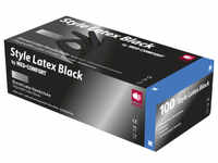 AMPri GmbH Style Black Latex Einmalhandschuhe puderfrei, Untersuchungshandschuhe,