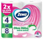 Essity Germany GmbH Zewa Toilettenpapier Ultra Smart, 4-lagig, Klopapier, ohne