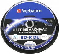 Verbatim M-Disc - 10 x BD-R DL - 50GB 6x - mit Tintenstrahldrucker bedruckbare