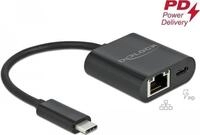 DeLOCK - Netzwerkadapter - USB-C 3,2 Gen 1 - Gigabit Ethernet x 1 + USB-C (nur