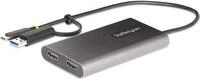 StarTech.com USB-C to Dual-HDMI Adapter, USB-C or A to 2x HDMI, 4K 60Hz, 100W PD