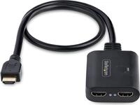 StarTech.com 2-Port HDMI Splitter 4K 60Hz - HDMI 2.0 Video - 4K HDMI Splitter 2,50cm