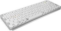 Mini Tastatur mit wabenf&ouml;rmigen Tasten, Multimediatasten, Aluminium, Silber/Wei&szlig;