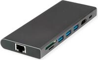 VALUE USB-C Dock HDMI+GbE+3xA+1xC+ 1xTF/SD+1xC PD 1x Audio 4K - Audio/Multimedia -