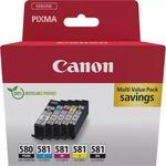 Canon PGI-580/CLI-581 PGBK/C/M/Y/BK Multi Pack - 5er-Pack - pigmentiertes Schwarz,