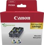 Canon CLI-36 Color Twin Pack - 2er-Pack - 12 ml - Farbe (Cyan, Magenta, Gelb) -