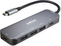 ROLINE USB 3.2 Gen 2 Hub, 5fach, Typ-C-Anschlusskabel (14.02.5048)