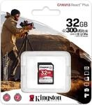 Kingston Canvas React Plus - Flash-Speicherkarte - 32GB - Video Class V90 / UHS-II U3