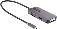 StarTech.com USB C Video Adapter - USB-C auf HDMI DVI VGA Adapter - bis zu 4K 60Hz -