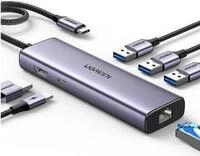 Ugreen 15598 Schnittstellen-Hub USB 3.2 Gen 1 (3.1 Gen 1) Type-C 5000 Mbit/s Silber