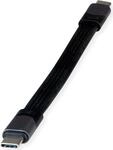 ROLINE 11.02.9078 USB Kabel 0,15 m USB 3.2 Gen 2x2 USB C Schwarz (11.02.9078)