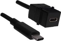 Bachmann USB 3,1 Type C Keystone Module - Modulare Eingabe - USB Typ C - Schwarz
