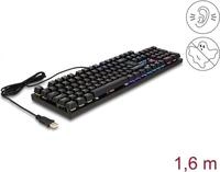 Delock - Tastatur - mechanisches Gaming, kabelgebunden 1,6 m, RGB-Beleuchtung -