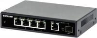 Intellinet - Switch - 4 x 10/100/1000 (PoE+) + 1 x Combo Gigabit SFP/RJ-45 (Uplink) -