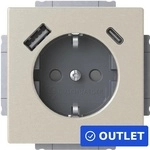 Busch-Jaeger SCHUKO Steckdose USB-A+C 20 EUCB2USBAC-866 (2CKA002011A6314)