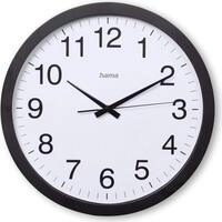 Hama Wanduhr Aruba, &Oslash; 40 cm, ger&auml;uscharm, Schwarz (00185876)