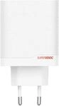 OnePlus 120W Dual Ports SuperVooc Adapter + Cable (Type-C + Type-A) - White