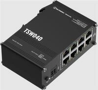 Teltonika TSW040 - Switch - managed - 8 x 10/100 (PoE+) - an DIN-Schiene montierbar -