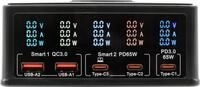 EXSYS GmbH Multiport High Power Ladestation 160W, schwarz (EX-1106)