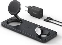 Anker MagGo - Induktive Ladematte - 3-in-1 + AC-Netzteil - 25 Watt - Apple Fast