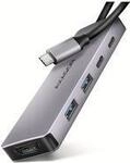 AXAGON Hmc-5h60 2xusb-a hdmi4k 1x usb-c pd100w usb-c (HMC-5H60)