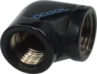 Alphacool 17042, Alphacool HF L-Verbinder G1/4 IG auf G1/4 IG - Deep Black (17042)