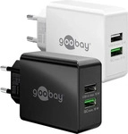 Wentronic 44957, Wentronic Goobay Dual-USB Schnellladeger&auml;t QC3.0 28W, Wei&szlig; - l&auml;dt