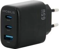 Mobilis Schnellladeger&auml;t, EU Schnellladeger&auml;t, EU, 2x USB-C, 1x USB-A, 65W...