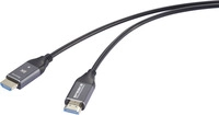 SpeaKa Professional HDMI Glasfaser Anschlusskabel HDMI-A Stecker Stecker 20 m Schwarz