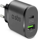 SBS Mobile TETRPD25W, SBS Mobile SBS TETRPD25W Ladeger&auml;t f&uuml;r Mobilger&auml;te Schwarz