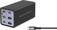 Conceptronic Ladeger&auml;t 4Port 200W 4xUSB-C 2xUSB-A+3-in-1 sw (OZUL06BE)