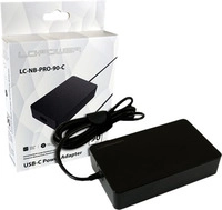 LC Power LC-NB-PRO-90-C - Netzteil - 90 Watt - 4.5 A (USB-C) - Schwarz