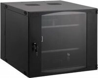 Intellinet Double Section - Wandschrank - Schwarz, RAL 7021 - 12U - 48,3 cm (19)